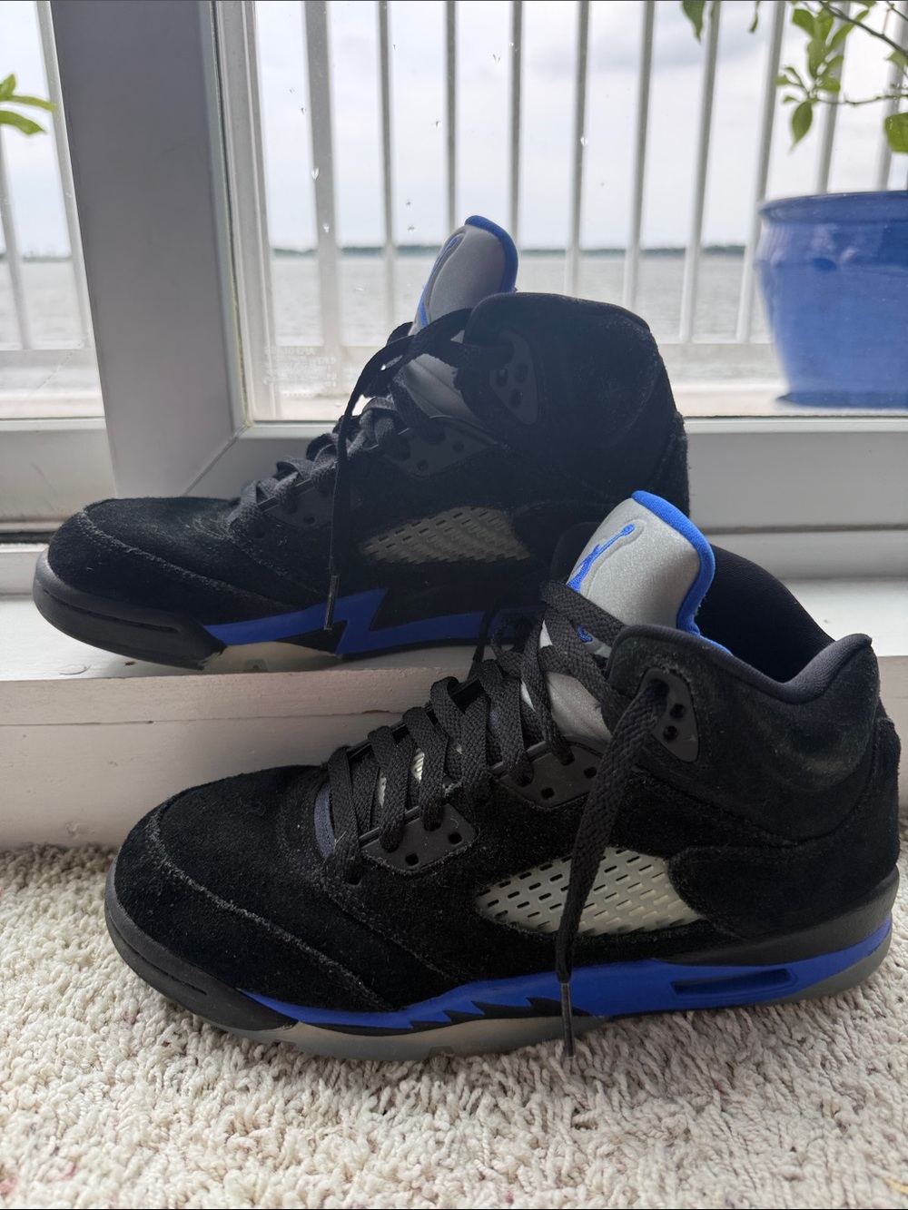 Black and Blue Air Jordans